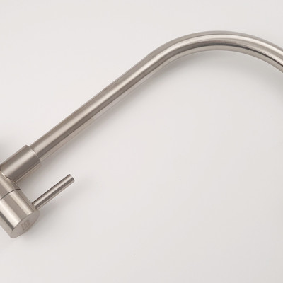 Vòi rửa chén lạnh âm tường Inox SUS 304 Eurolife EL-RC08 (Trắng vàng)