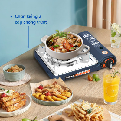 Bếp Gas Mini/ Du Lịch Cao Cấp NaMilux PL2021PS/ Van Ngắt Gas An Toàn 2 Cấp Tự Động - Giải Pháp Chống Nổ/ Hàng Chính Hãng