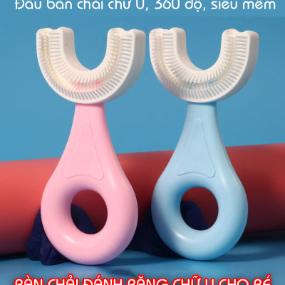 Bàn Chải Đánh Răng Silicon Hình Chữ U Cho Trẻ Em MINIIN - Cho Bé Từ 2 - 6 Tuổi