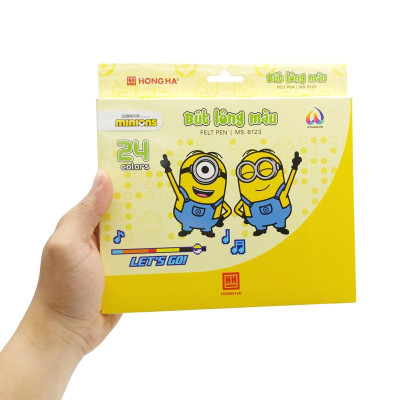 Hộp 24 Bút Lông Màu Minions - Hồng Hà 8123