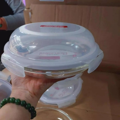 Hộp Thủy Tinh Chịu Nhiệt Cao Cấp Nắp Vòm LLG883 18cm (cam kết hàng chính hãng)