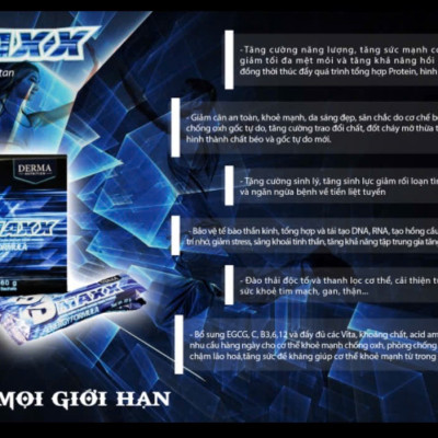 DMAXX thức uống bổ sung vitamin năng lượng có đường DAMODE 91 gói màu xanh mỗi gói 22gr