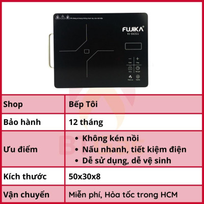 Bếp hồng ngoại đơn, mặt kính Ceramic cảm ứng công suất 2000W Fujika FJ-SV-211 - Hàng chính hãng