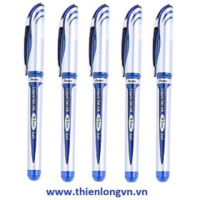 Combo 5 cây Bút nước ký  energel Pentel BLN55 mực xanh ngòi 0.5mm