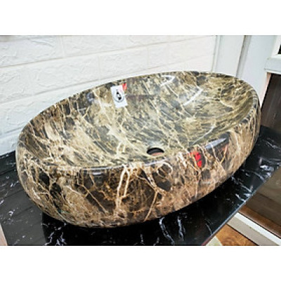 CHẬU LAVABO ELIP ĐÁ ĐEN GRVL 8137E