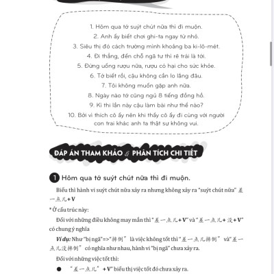 Phân tích đáp án các bài luyện dịch Tiếng Trung