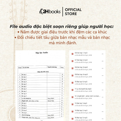 Sách học guitar, Sách 45  ngày biết đệm guitar, tự học guitar cơ bản, giáo trình guitar, học đàn guitar- 2HBooks