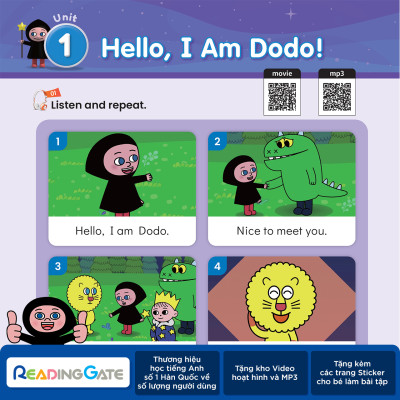 Sách DODO ABC WORKBOOK -  SIGHT WORDS 1 READING GATE Cho Bé Từ 5 Đến 8 Học Ngữ Âm, Đánh Vần Tiếng Anh 