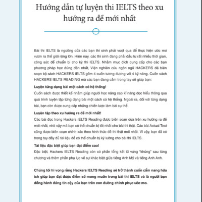 Hackers Ielts Reading (Tái Bản)