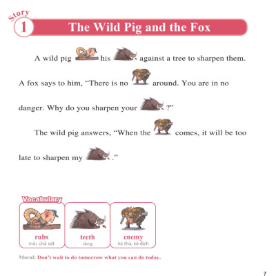 Learn English With Fables 10 - Học Tiếng Anh Qua Truyện Ngụ Ngôn Tập 10: The Wild Pig And The Fox - Lợn Rừng Và Cáo