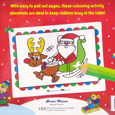 I Love To Colour My Placemat - Christmas (Red)