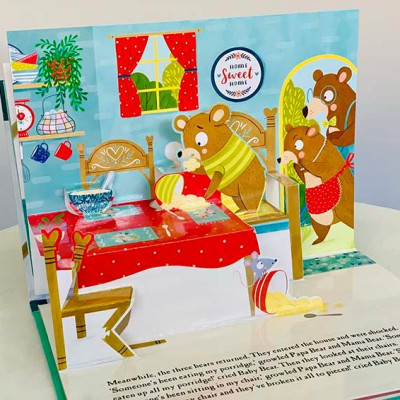 Sách tương tác thiếu nhi tiếng Anh - Goldilocks And The Three Bears Fairy Tale Pop-Up Book