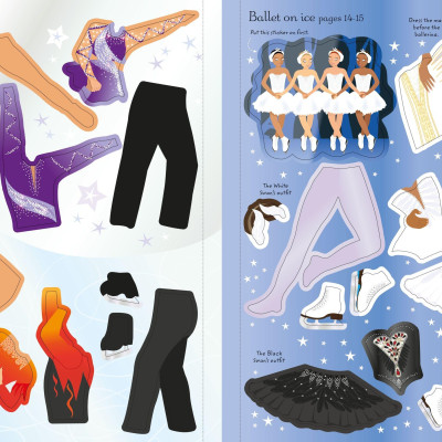 Sticker Dolly Dressing Ice Skaters