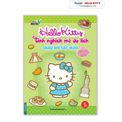 Sách - Hello Kitty Tinh Nghịch Mê Du Lịch - Combo 5 Cuốn - Tô Màu Và Dán Hình Sticker - Minh Thắng