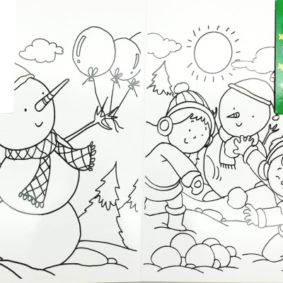 Wipe Clean Colouring Books - Snowman