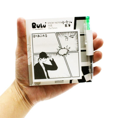 Giấy Note Hình Kèm Bút 75 x 75 mm - Bu Bu BLTP-0341 - Mẫu 5 (70 Tờ)