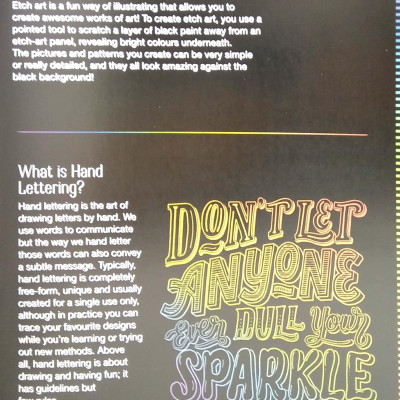 Kaleidoscope Etch Art Creations Hand Lettering