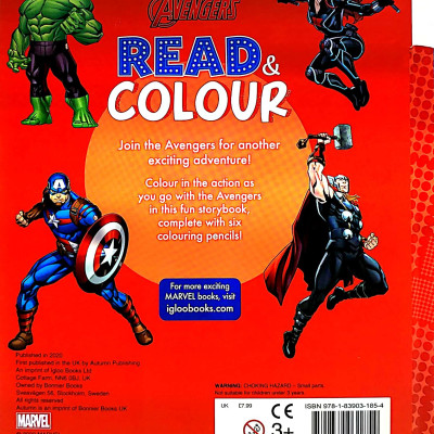 Marvel Avengers Read & Colour