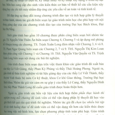 Giáo Trình Sức Bền Vật Liệu -  TS. Nguyễn Văn Thiên Ân chủ biên, TS. Trịnh Xuân Long, TS. Phạm Ngọc Quang, ThS. Nguyễn Thị Kim Loan, ThS. Nguyễn Văn Quyền