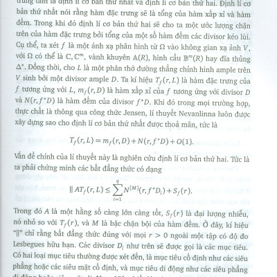 Lí Thuyết Phân Bố Giá Trị Cho Ánh Xạ Phân Hình Và Một Số Vấn Đề Liên Quan (ĐHSP)