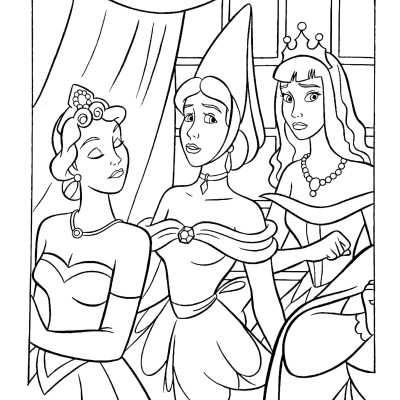 Princess Copy Colour: Princess And The Pea