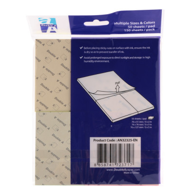 Giấy Ghi Nhớ 3 Size Màu Dạ Quang Double A