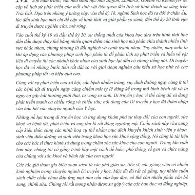 Di truyền Y học (Dùng cho đào tạo bác sĩ Y khoa)