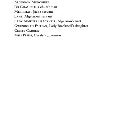 The Importance of Being Earne