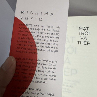 MẶT TRỜI VÀ THÉP – Yukio Mishima - Tạ Thành Tấn dịch – Nhã Nam - NXB Hội nhà văn 