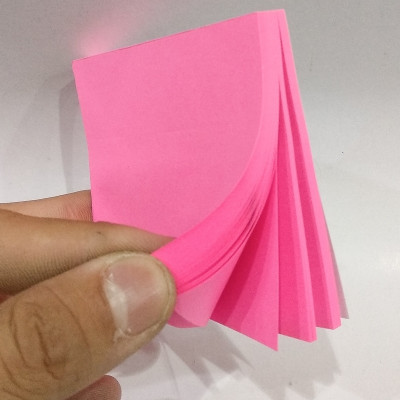 Giấy Note 3x3 Màu Dạ Quang - Mẫu 5 - Màu Hồng