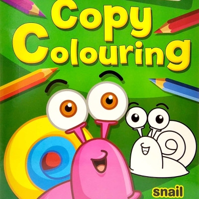 Fun With Cut & Paste Copy Colouring: Snail Fun Time