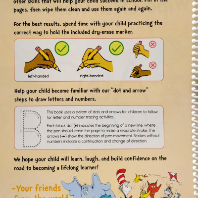 Dr. Seuss Wipe-Clean Workbook: Letters And Numbers: Activity Workbook For Ages 3-5