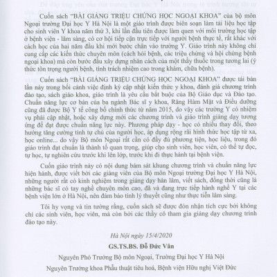 Bài Giảng Triệu Chứng Học Ngoại Khoa (Dùng cho sinh viên năm thứ ba)
