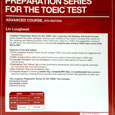 Longman Preparation Series for the TOEIC Test: Listening and Reading (6th Edition) Student Book - Level Advanced with MP3 & Answer Key