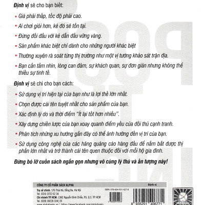 Định Vị (Tái Bản) (Tặng kèm Tickbook)