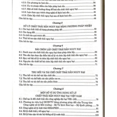 Sách - Giáo Trình Công Nghệ Xử Lý Chất Thải Rắn Nguy Hại (DN)
