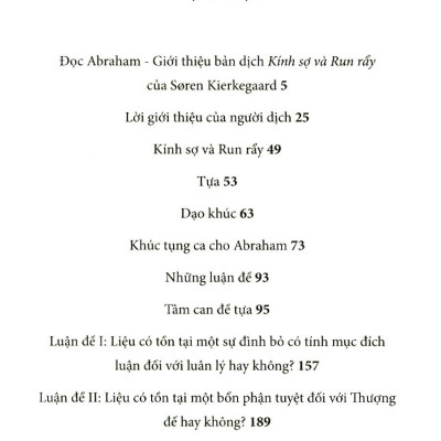 Kính Sợ Và Run Rẩy (Tái Bản 2023)