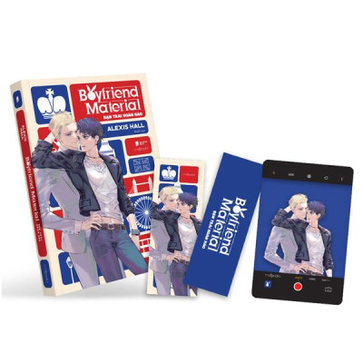 Sách - Boyfriend Material - Bạn Trai Hoàn Hảo - Bản Đặc Biệt - Tặng Kèm Bookmark + Clear Card Selfie