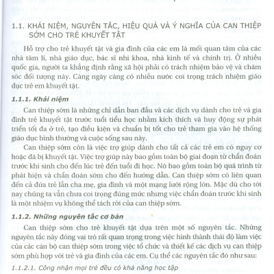 Giáo Trình Can Thiệp Sớm Cho Trẻ Khuyết Tật (Bản in năm 2022)