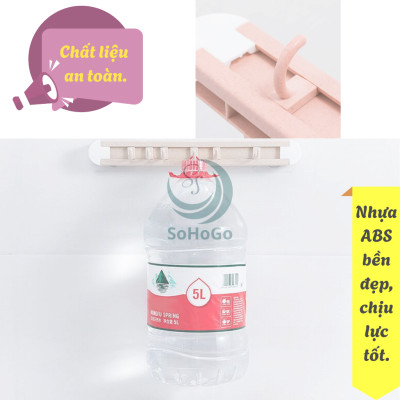 Giá treo dụng cụ nhà bếp đa năng -Kệ treo tường có móc và khe cắm dao kéo -Thanh treo nhà bếp thông minh 6 móc