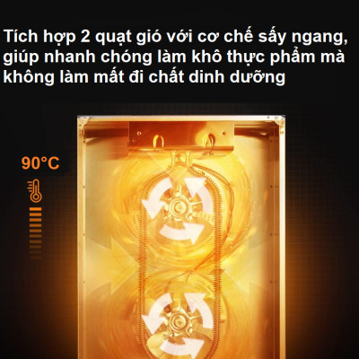 Máy sấy thực phẩm 16 khay inox 100 Lít Thương hiệu Mỹ Septree ST-02, Công suất 1500W - Hàng nhập khẩu (Bảo hành 12 Tháng)