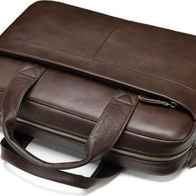 Cặp da bò thật đựng vừa laptop 15inch BHM7022 Túi xách công sở nam. Hàng chính hãng.