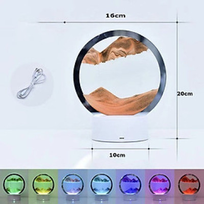 Đồng hồ cát trang trí, tranh cát có đèn đổi mầu
