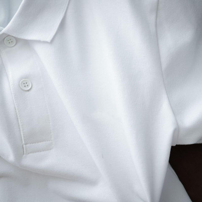 Áo Thun Cổ Bẻ Cá Sấu 4 Chiều Màu Trắng