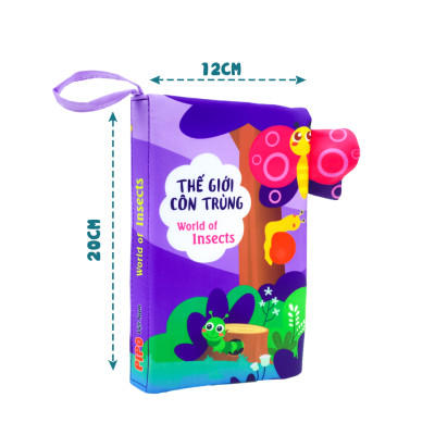 Sách Vải Tương Tác Cho Bé Đoán Đuôi Con Vật - Thế Giới Côn Trùng