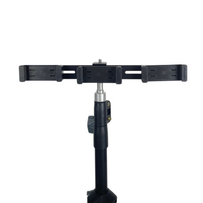 Combo Gậy livestream Cao cấp + Thanh kẹp 3 điện thoại - Hỗ trợ quay video, chụp ảnh và livestream - Hàng chính hãng