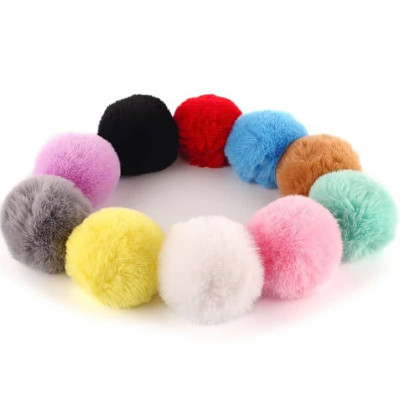 Phụ kiện thời trang Đuôi thỏ nhân tạo dễ thương làm móc khóa, kẹp tóc mềm mại, dễ gắn (Halloween / Lễ hội / Hóa trang)