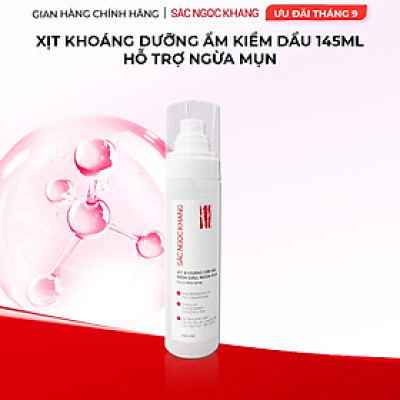 Xịt Khoáng Cấp Ẩm Kiềm Dầu Hạn Chế Mụn Sắc Ngọc Khang 145ml