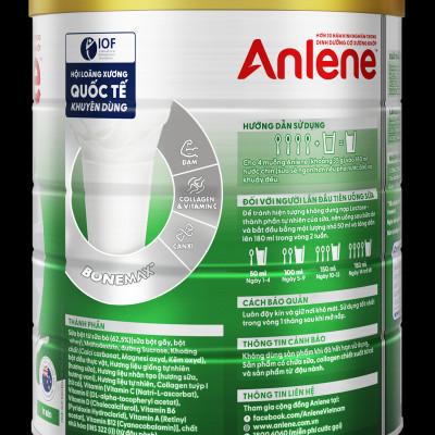 Combo 02 Sữa Bột Anlene Hương Vanilla (Hộp thiếc 800g) - Tặng ly inox