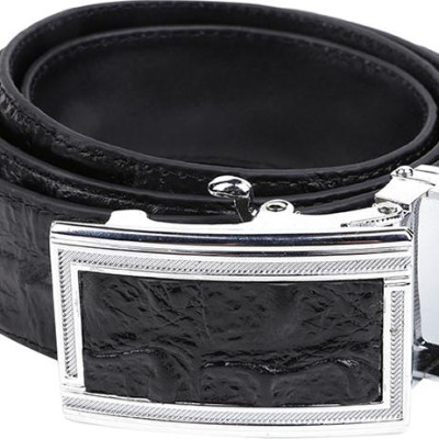 Thắt Lưng Nam Vân Cá Sấu Huy Hoàng HT4117 (120 x 3.5 cm) - Đen